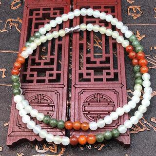 ネックレス 数珠 本翡翠 氷ヒスイ 氷種三色 誕生日プレゼント 本物保証5の画像