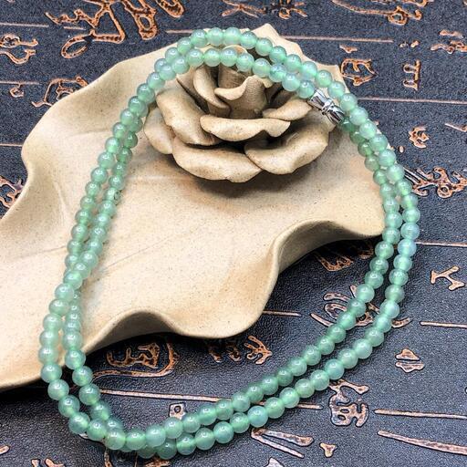 ネックレス 数珠 本翡翠 氷ヒスイ 氷種 誕生日プレゼント 天然石 本物保証