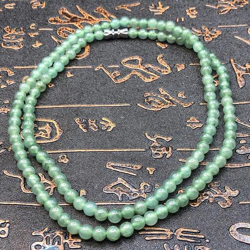 ネックレス 数珠 本翡翠 氷ヒスイ 氷種 透明感 誕生日プレゼント 本物保証4