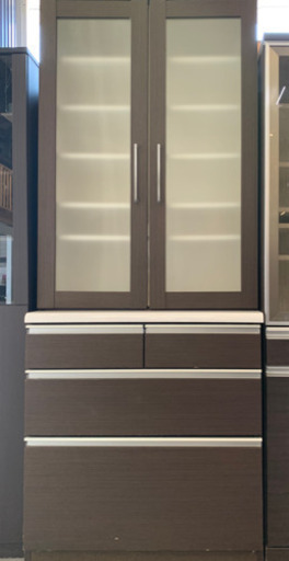 食器棚 食器収納 ブラウン