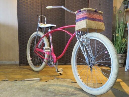 ■SCHWINN POISON PINK シュウィン ポイズンピンク 26インチ シングルスピード ピンク ビーチクルーザー タイヤバ