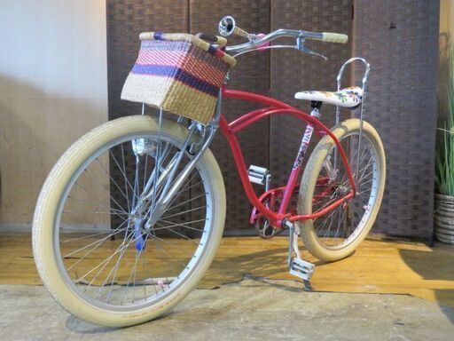 ■SCHWINN POISON PINK シュウィン ポイズンピンク 26インチ シングルスピード ピンク ビーチクルーザー タイヤバ