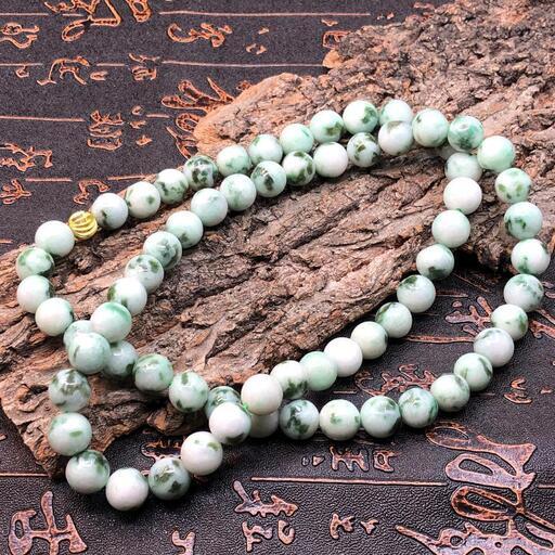 ネックレス 数珠 本翡翠 ヒスイ 天青色 誕生日プレゼント 天然石 本物保証3