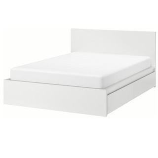 無料❗️【IKEA イケア】ダブルベットフレーム　マルム　ホワイ...