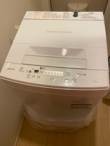 TOSHIBA 洗濯機　新品4.5キロ