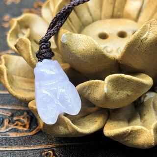 福袋 ネックレス 蝉 本翡翠 氷ヒスイ ラベンダー色 誕生日プレゼント