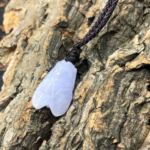 福袋 ネックレス 蝉 本翡翠 氷ヒスイ ラベンダー色 誕生日プレゼント 鑑別書有2