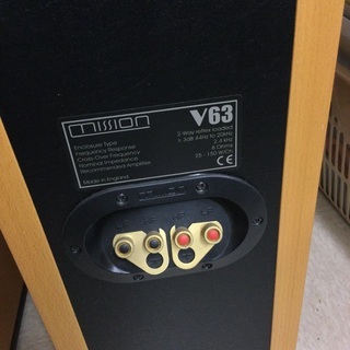 値下げ交渉可　mission ミッション　v63 スタンドスピーカー　オーディオの画像
