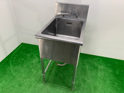 業務用　ステンレス　1層シンク流し台　蛇口付き　W500xD750xH850mm