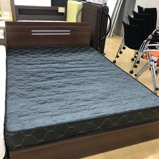 ダブルベッド　マットレスつき　ボイルコイルマットレス