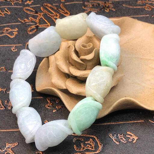 ブレスレット 亀 本翡翠 ヒスイ 誕生日プレゼント 手作り 魔除け 本物保証3