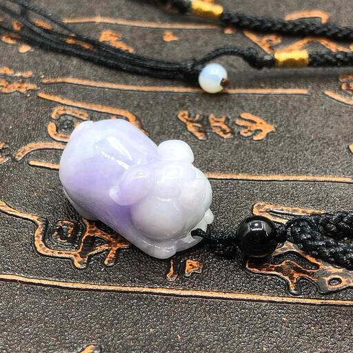 福袋 ネックレス イノシシ 本翡翠 ヒスイ 誕生日プレゼント 亥年 天然石 鑑別書有2