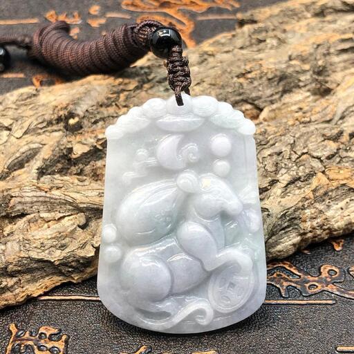 福袋 ネックレス 鼠 本翡翠 緑色 ヒスイ 縁起物 誕生日プレゼント 子年 本物保証3