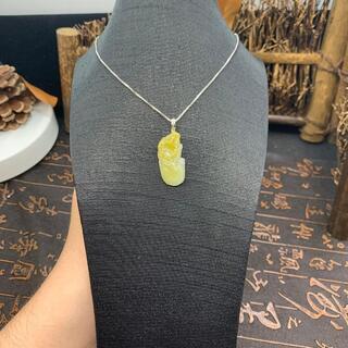 福袋 ネックレス 黄牛 氷ヒスイ 本翡翠 黄色 誕生日プレゼント 丑年