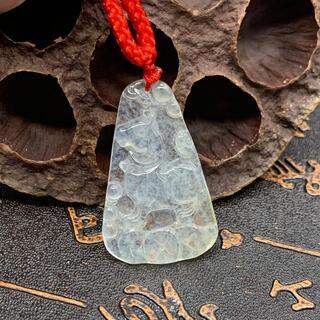 福袋 ペンダント ワンちゃん 犬 本翡翠 氷ヒスイ 透明色 誕生日プレゼント 本物保証の画像