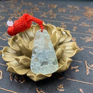 福袋 ペンダント ワンちゃん 犬 本翡翠 氷ヒスイ 透明色 誕生...