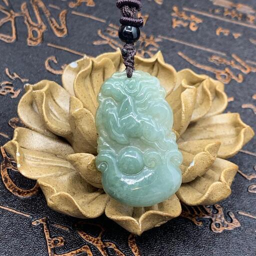 福袋 ネックレス 馬 本翡翠 氷ヒスイ 緑色 誕生日プレゼント 午年 縁起物 本物保証2