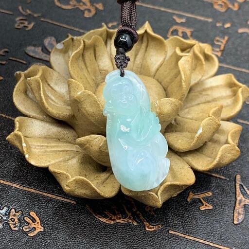 福袋 ネックレス 猿 ミャンマー産 本翡翠 氷ヒスイ 緑色 誕生日プレゼント 本物保証2