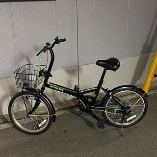 20インチ　折りたたみ自転車　6段変速　LEDダイナモライト　リング錠付き　美品