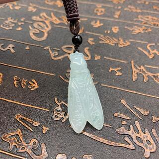 福袋 ネックレス 蝉 本翡翠 氷ヒスイ 緑 誕生日プレゼント 手作り