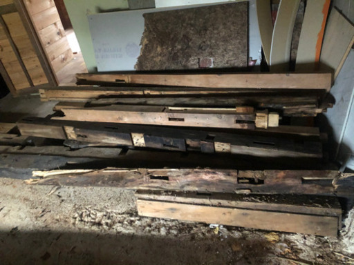 納屋　梁　板　DIY 薪