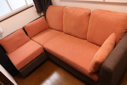 【超美品】横長L字ソファー