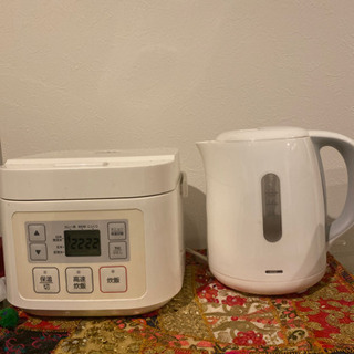 炊飯器&電気ポット　2017年製の画像