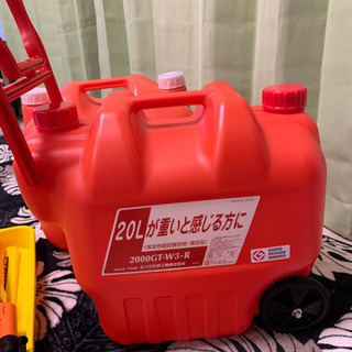 リヤカー型灯油ポリ/タンクトレー/電動ポンプ/安定型灯油ポリの画像