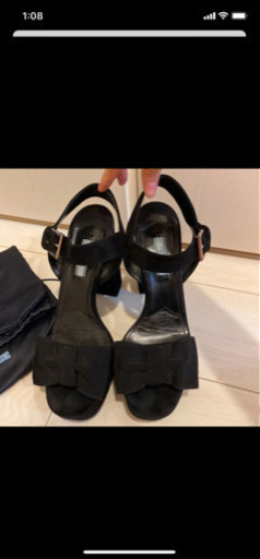 プラダ　PRADA サンダル　 中古・古着通販】PRADA (プラダ) モノリスブラッシュドレザーサンダル 