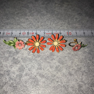 花柄イヤリングの画像