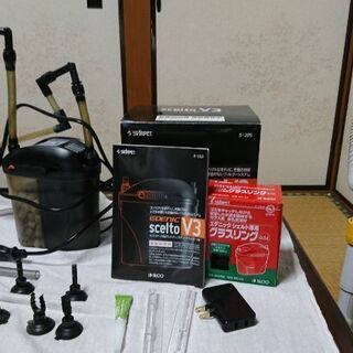 27cmキューブ水槽 エデニックシェルト 流木 石 砂 他