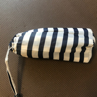 取引準備中200円・レディース/ボーダーレインポンチョ/ネイビー・売りますの画像