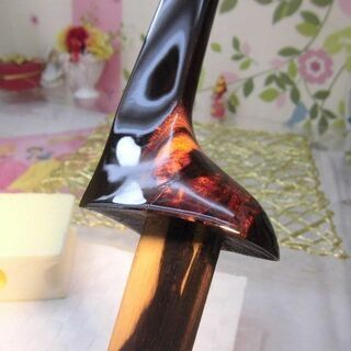 現品販売　350.000円　新品未使用　沖縄三線専用棹　八重山黒檀棹(エーマクルチ)入手困難品の画像