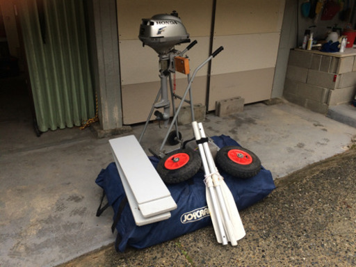 (受渡し予定中)ゴムボート2馬力 魚探セット