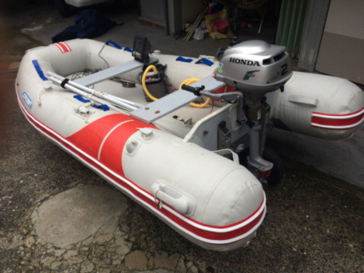(受渡し予定中)ゴムボート2馬力 魚探セット