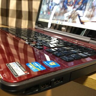☆彡美麗品！ＷｅｂカメラUSB接続付き・新品SSD240GB☆超高速ｉ７第二世代/人気ＮＥＣ/Win10 64bit/Office2019付/15.6ｲﾝﾁ/メモリ４ＧＢ/無線/DVD・ＣＤ再生ソフト付・クリスタルレッド　No.2011004の画像