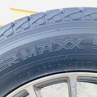 スタッドレスタイヤ　ホイール付き　ほぼ新品　215/65R16　4本の画像