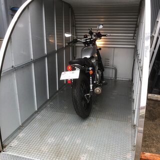 中古　バイクガレージ　車庫　シャッター付　床付　バイク保管　ジェ...