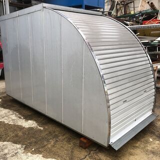 中古　バイクガレージ　車庫　シャッター付　床付　バイク保管　ジェットスキー保管　農機具保管　耕運機保管　中古倉庫　中古物置　愛知 岐阜　一宮市　グッドプライス一宮の画像