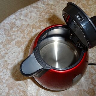 ●T-fal 電気ケトル アプレシア プラス メタリックルビーレッド 0.8L●中古美品●完動品●外箱なし●の画像