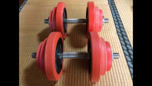 IROTEC ラバーダンベル 40KGセット （片手20kg×2個）