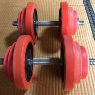 IROTEC ラバーダンベル 40KGセット （片手20kg×2個）