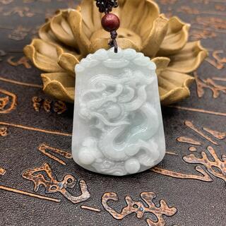 福袋 ネックレス 龍 ドラゴン 本翡翠 ヒスイ 緑 誕生日プレゼント