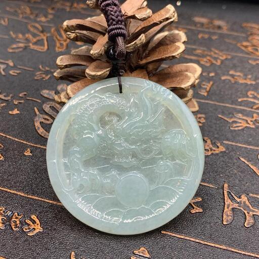 福袋 ネックレス 龍亀 本翡翠 氷ヒスイ 高級透明 誕生日プレゼント