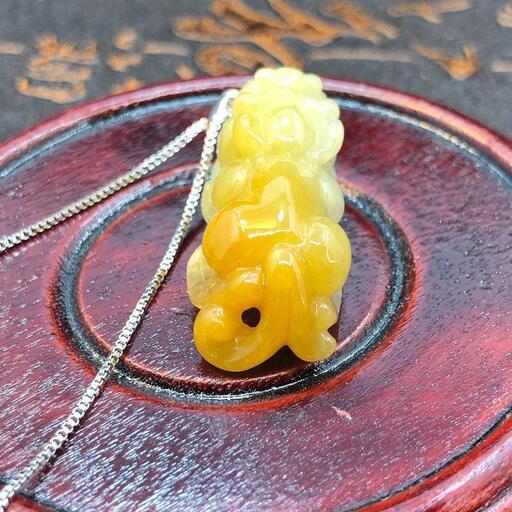 福袋 ネックレス 貔貅 本翡翠 氷ヒスイ 誕生日プレゼント 天然石 魔除け 鑑別書有
