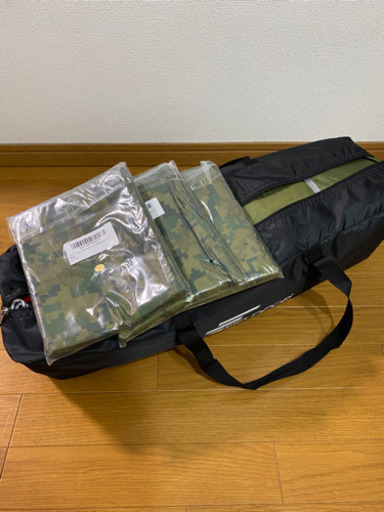 【新品未使用】FIELDOOR スクリーンテント メッシュスクリーン　日除けシート3枚付