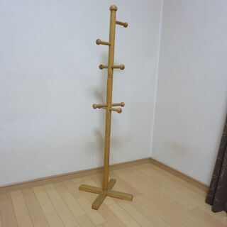 【有ったら便利!!】木製ポールスタンドハンガー　￥500