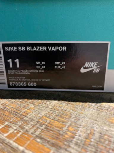NIKE◆SB BLAZER VAPOR/ブレーザーベイパー/ピンク/878365-600/29cm/PNK NIKE SB BLAZER VAPOR ナイキ ブレーザー ヴェイパー ピンク 24 