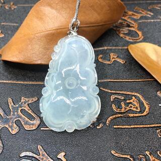 福袋 ネックレス 蓮の葉 本翡翠 氷ヒスイ 誕生日プレゼント 縁起物