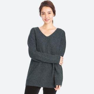 【未使用に近い、ユニクロ】UNIQLO MELANGE ウールセ...